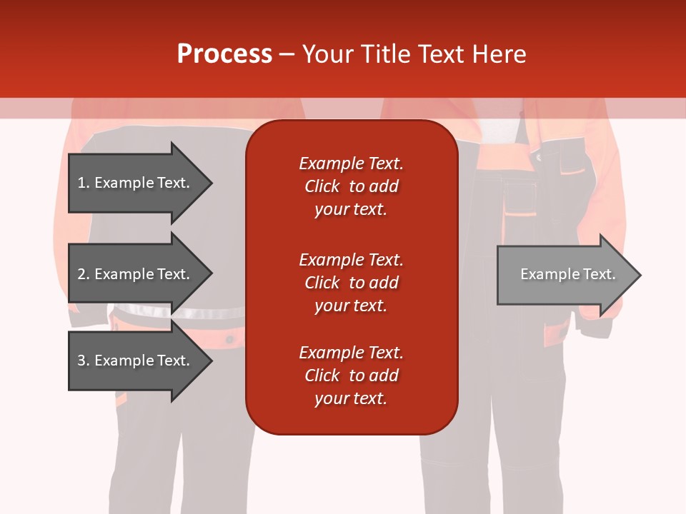 An Orange And Black Work Suit With Reflective Stripes PowerPoint Template