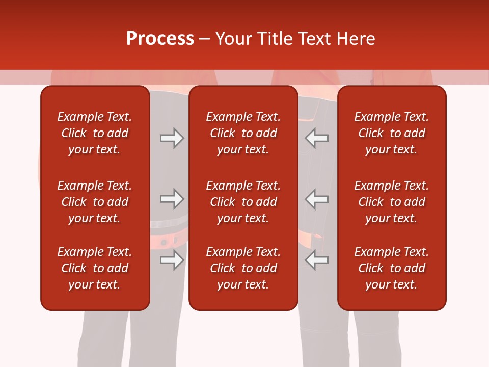 An Orange And Black Work Suit With Reflective Stripes PowerPoint Template