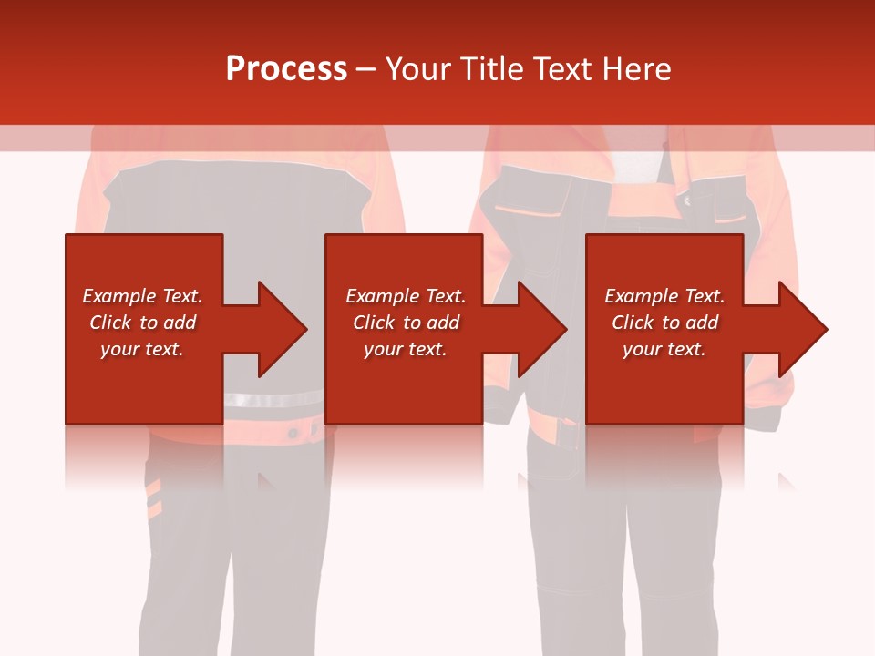 An Orange And Black Work Suit With Reflective Stripes PowerPoint Template