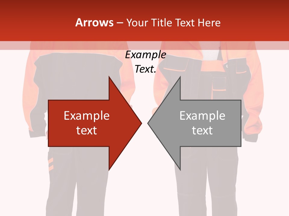 An Orange And Black Work Suit With Reflective Stripes PowerPoint Template