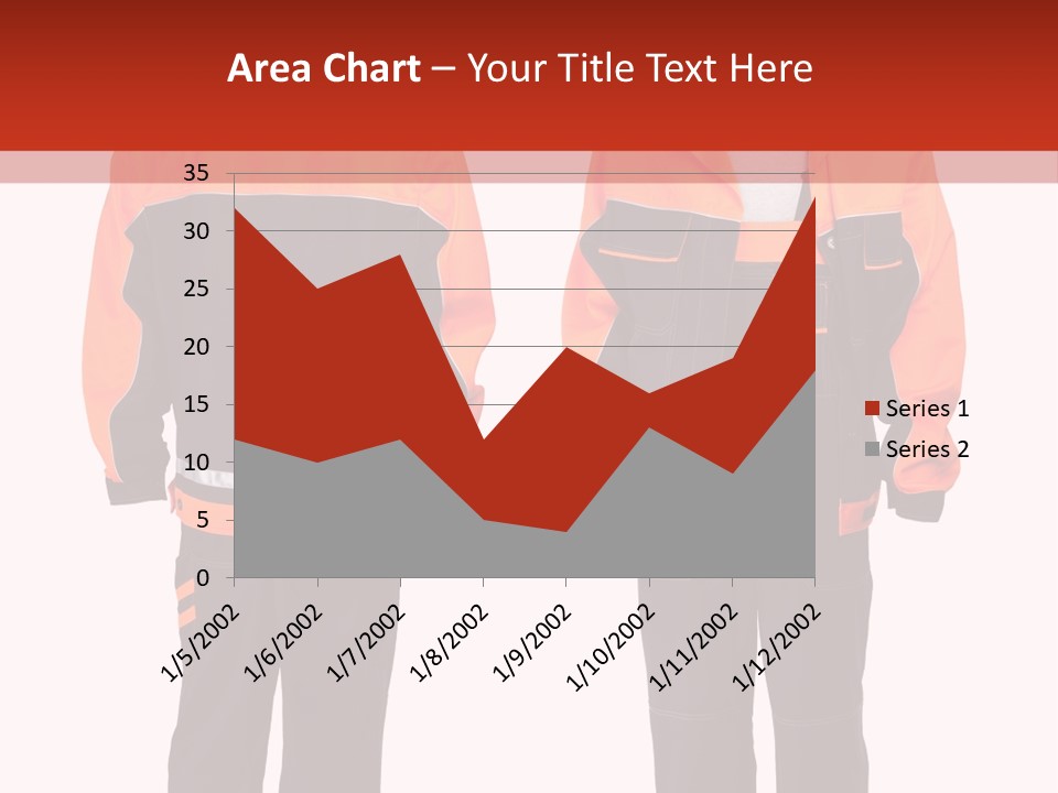 An Orange And Black Work Suit With Reflective Stripes PowerPoint Template