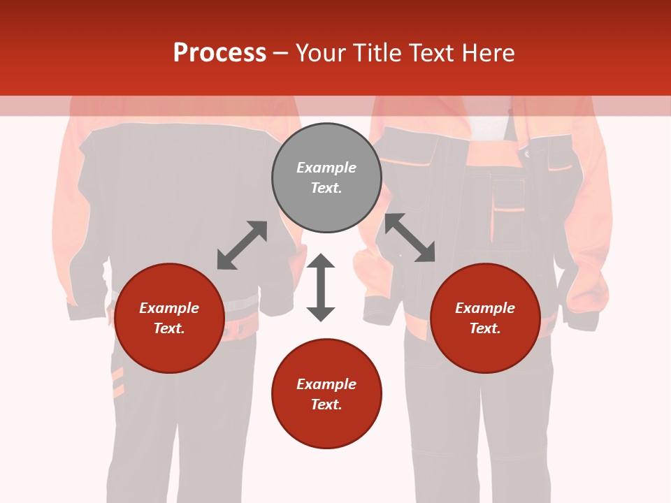 An Orange And Black Work Suit With Reflective Stripes PowerPoint Template