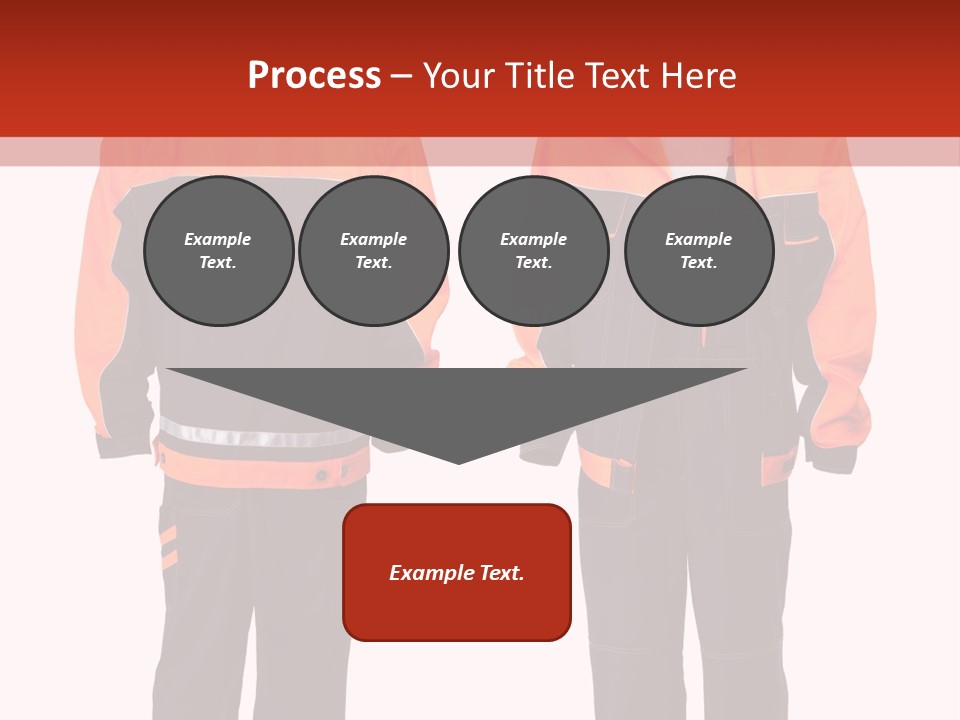 An Orange And Black Work Suit With Reflective Stripes PowerPoint Template