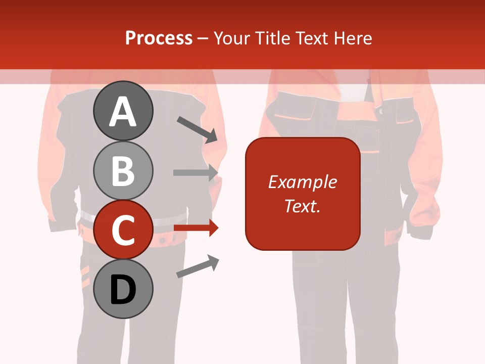 An Orange And Black Work Suit With Reflective Stripes PowerPoint Template