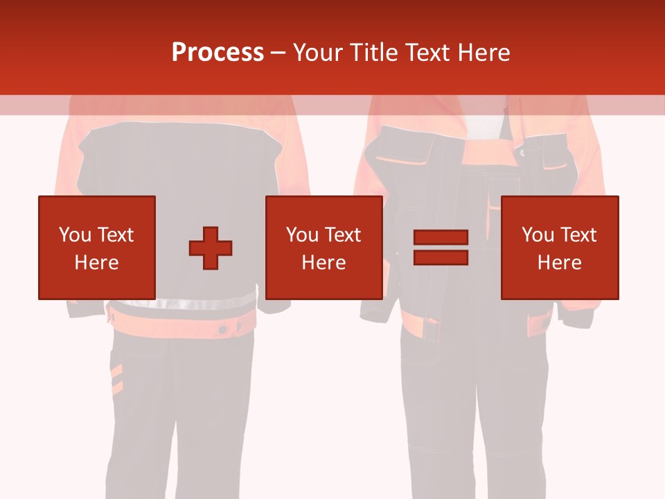 An Orange And Black Work Suit With Reflective Stripes PowerPoint Template