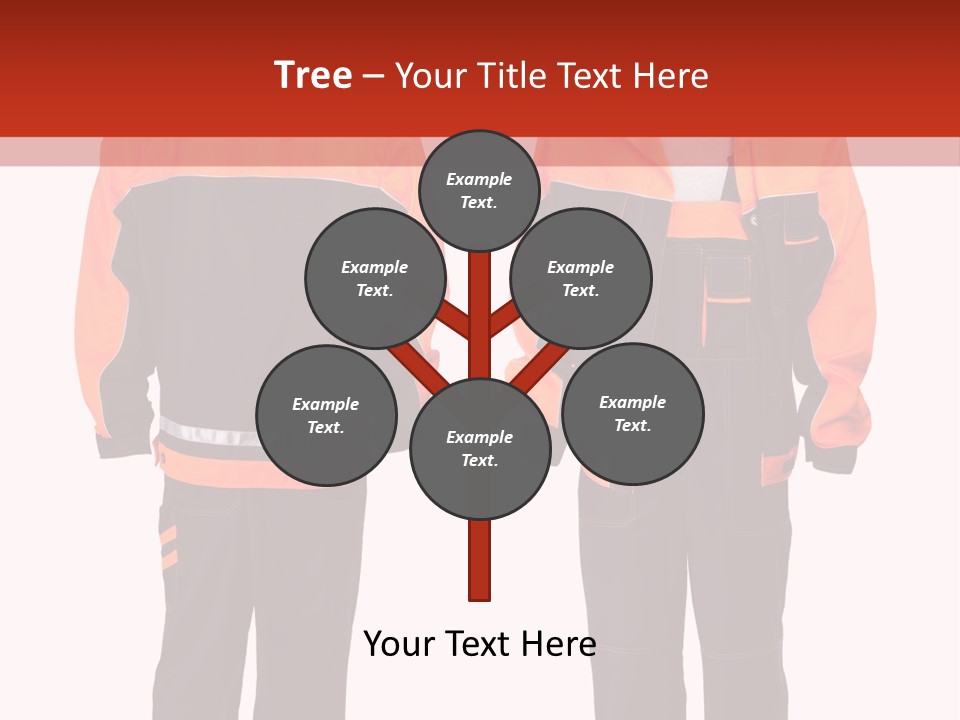 An Orange And Black Work Suit With Reflective Stripes PowerPoint Template