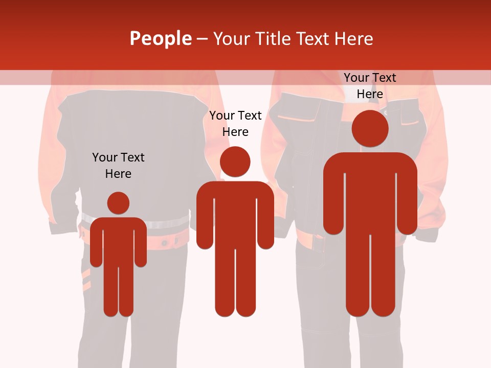 An Orange And Black Work Suit With Reflective Stripes PowerPoint Template