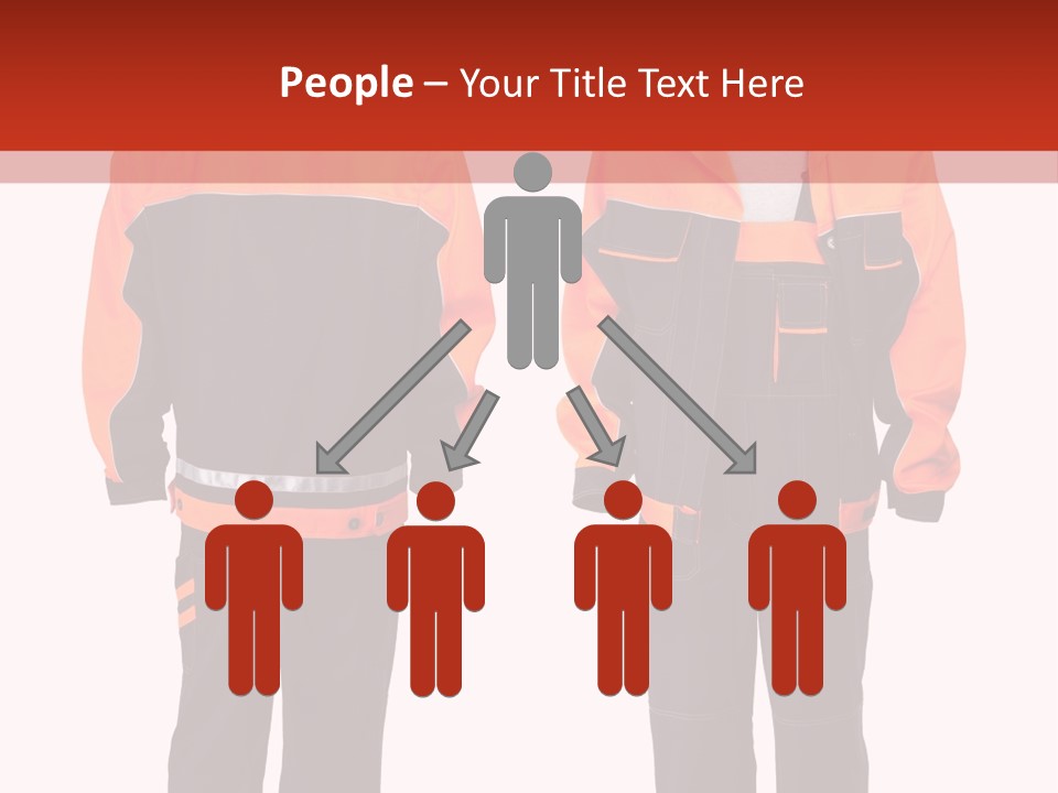 An Orange And Black Work Suit With Reflective Stripes PowerPoint Template