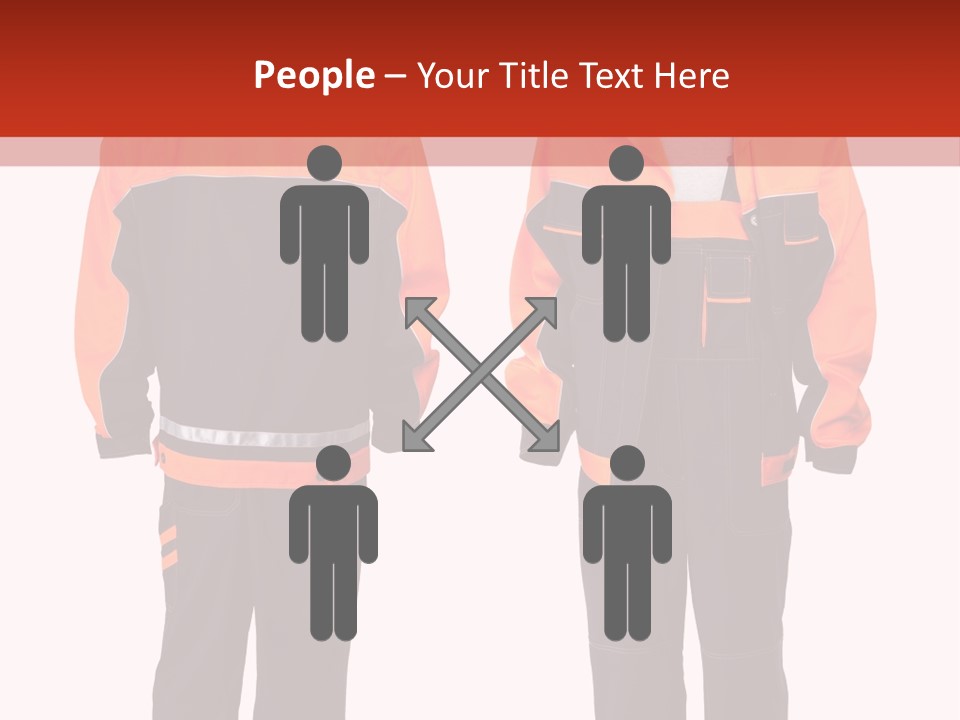 An Orange And Black Work Suit With Reflective Stripes PowerPoint Template