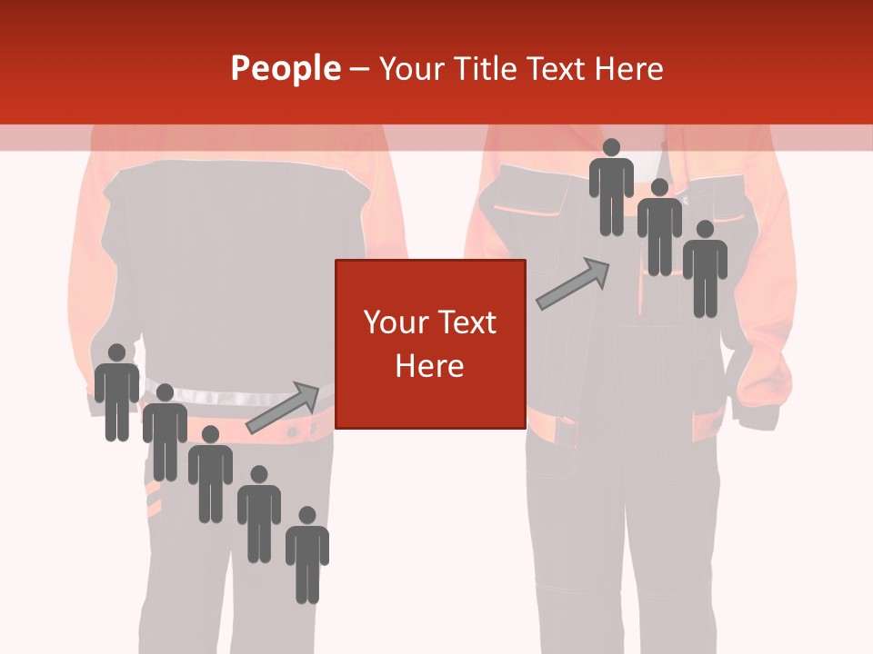 An Orange And Black Work Suit With Reflective Stripes PowerPoint Template