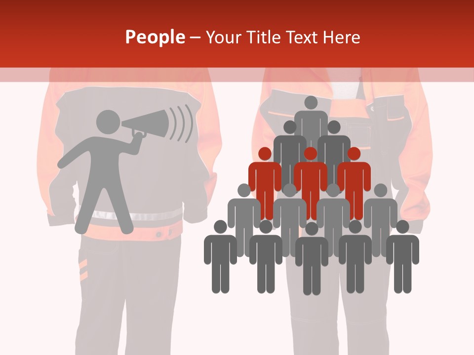 An Orange And Black Work Suit With Reflective Stripes PowerPoint Template