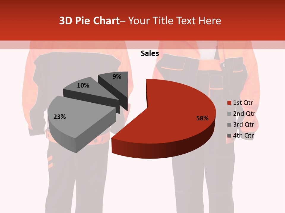 An Orange And Black Work Suit With Reflective Stripes PowerPoint Template