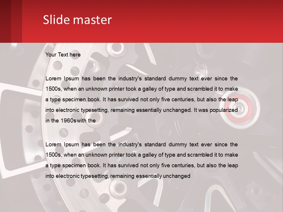 A Close Up Of A Wheel On A Motorcycle PowerPoint Template