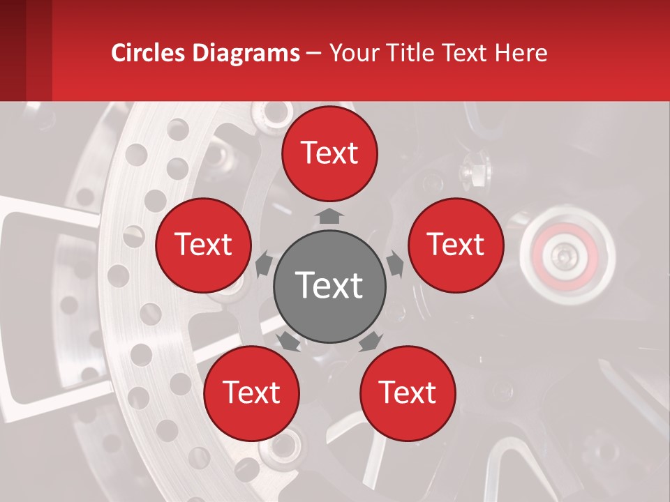 A Close Up Of A Wheel On A Motorcycle PowerPoint Template