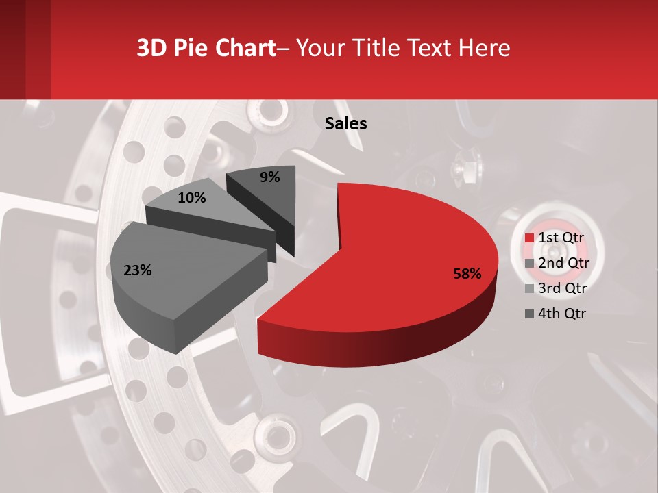A Close Up Of A Wheel On A Motorcycle PowerPoint Template