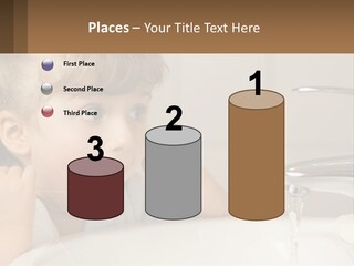 A Child Brushing His Teeth In Front Of A Sink PowerPoint Template