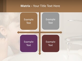 A Child Brushing His Teeth In Front Of A Sink PowerPoint Template