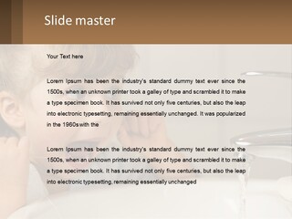 A Child Brushing His Teeth In Front Of A Sink PowerPoint Template