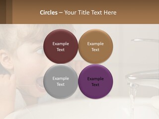 A Child Brushing His Teeth In Front Of A Sink PowerPoint Template