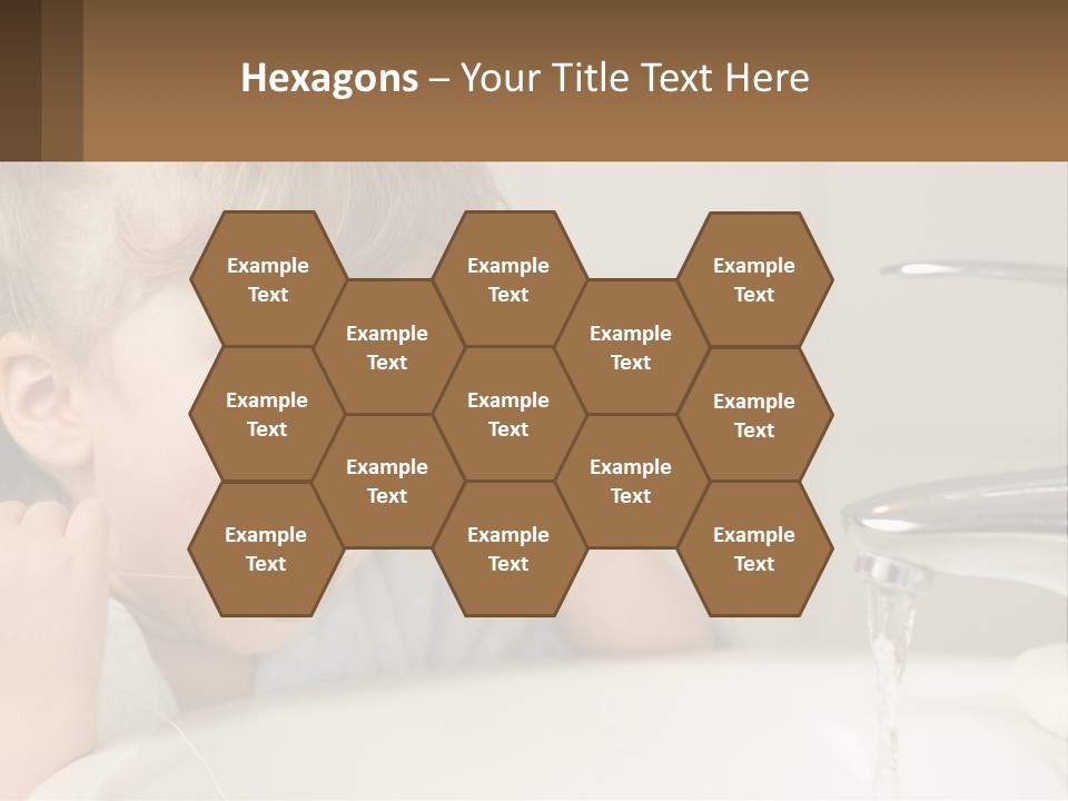 A Child Brushing His Teeth In Front Of A Sink PowerPoint Template