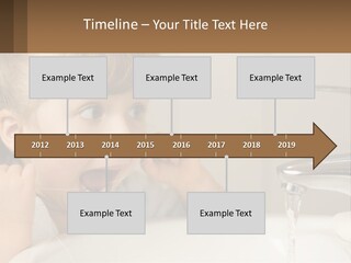 A Child Brushing His Teeth In Front Of A Sink PowerPoint Template