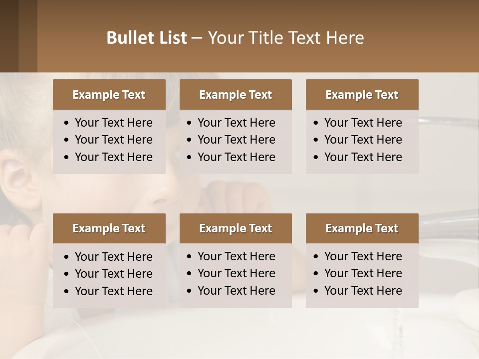 A Child Brushing His Teeth In Front Of A Sink PowerPoint Template