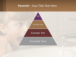 A Child Brushing His Teeth In Front Of A Sink PowerPoint Template