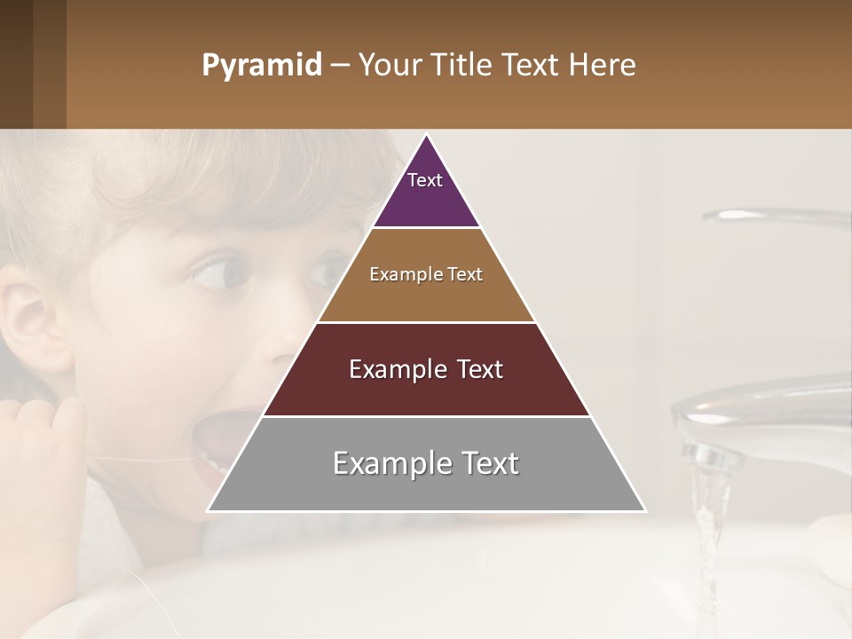 A Child Brushing His Teeth In Front Of A Sink PowerPoint Template