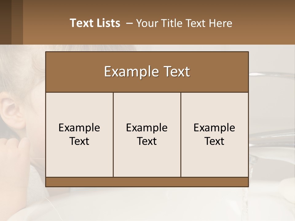 A Child Brushing His Teeth In Front Of A Sink PowerPoint Template