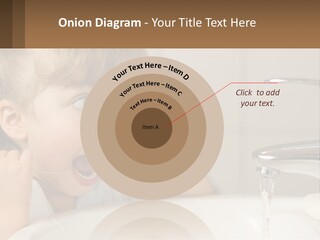 A Child Brushing His Teeth In Front Of A Sink PowerPoint Template
