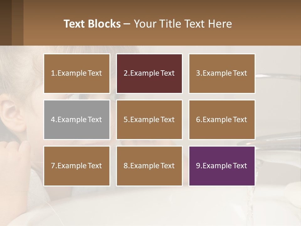 A Child Brushing His Teeth In Front Of A Sink PowerPoint Template