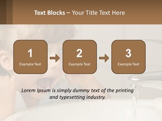 A Child Brushing His Teeth In Front Of A Sink PowerPoint Template