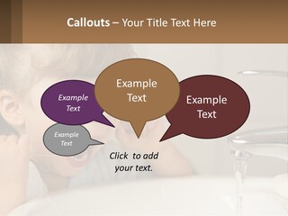 A Child Brushing His Teeth In Front Of A Sink PowerPoint Template