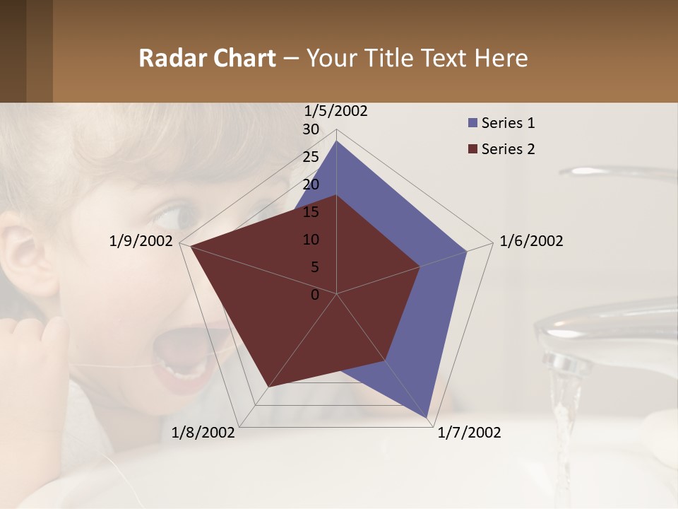 A Child Brushing His Teeth In Front Of A Sink PowerPoint Template