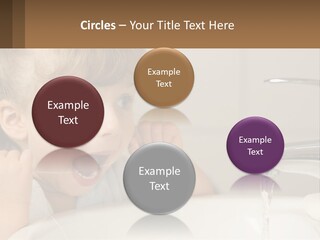 A Child Brushing His Teeth In Front Of A Sink PowerPoint Template