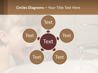 A Child Brushing His Teeth In Front Of A Sink PowerPoint Template