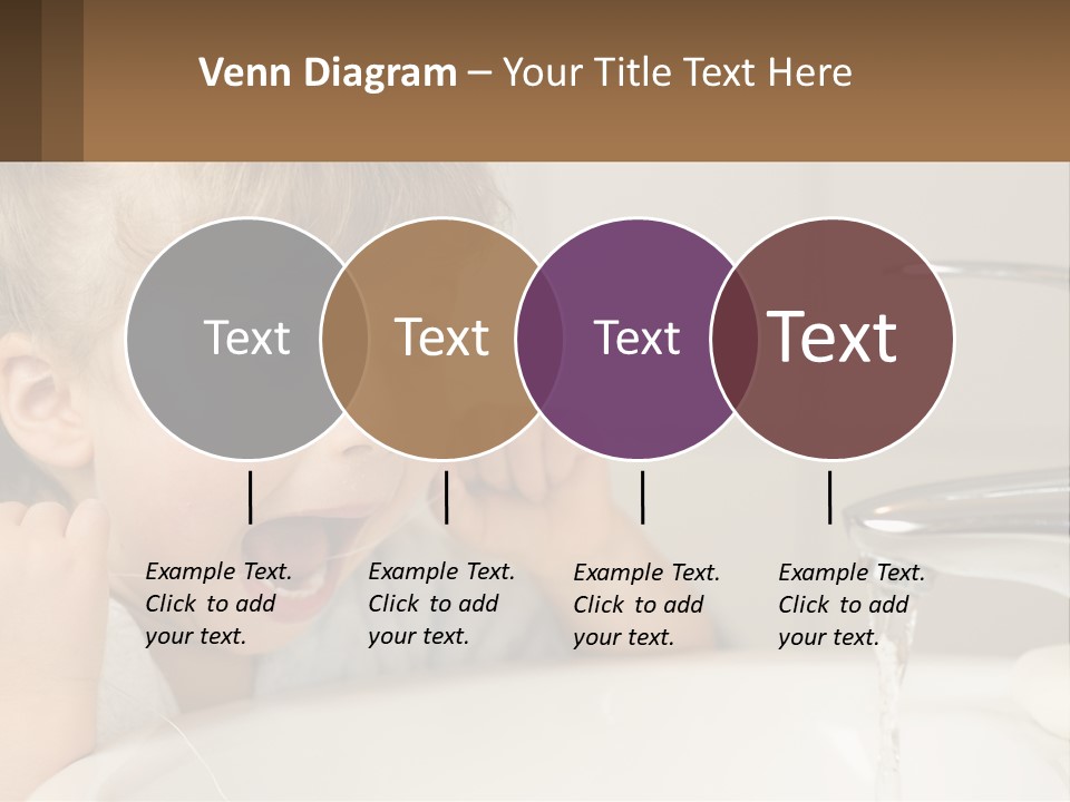 A Child Brushing His Teeth In Front Of A Sink PowerPoint Template