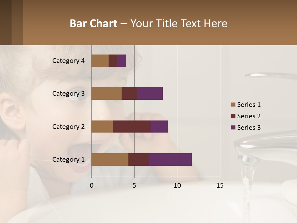 A Child Brushing His Teeth In Front Of A Sink PowerPoint Template