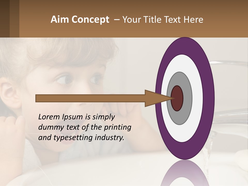 A Child Brushing His Teeth In Front Of A Sink PowerPoint Template