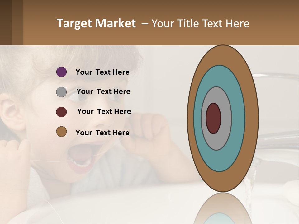 A Child Brushing His Teeth In Front Of A Sink PowerPoint Template