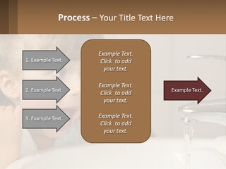 A Child Brushing His Teeth In Front Of A Sink PowerPoint Template