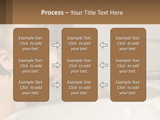 A Child Brushing His Teeth In Front Of A Sink PowerPoint Template