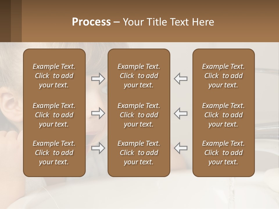 A Child Brushing His Teeth In Front Of A Sink PowerPoint Template