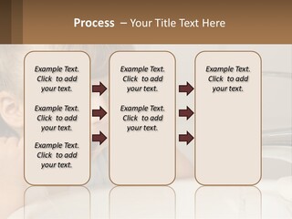 A Child Brushing His Teeth In Front Of A Sink PowerPoint Template