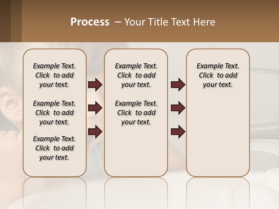 A Child Brushing His Teeth In Front Of A Sink PowerPoint Template