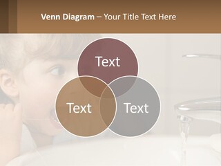 A Child Brushing His Teeth In Front Of A Sink PowerPoint Template