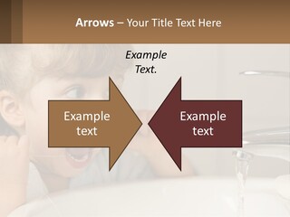 A Child Brushing His Teeth In Front Of A Sink PowerPoint Template