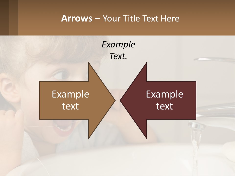 A Child Brushing His Teeth In Front Of A Sink PowerPoint Template