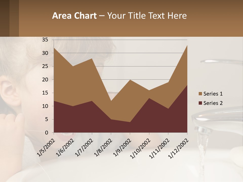 A Child Brushing His Teeth In Front Of A Sink PowerPoint Template