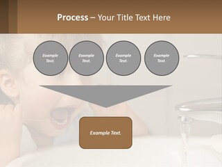 A Child Brushing His Teeth In Front Of A Sink PowerPoint Template